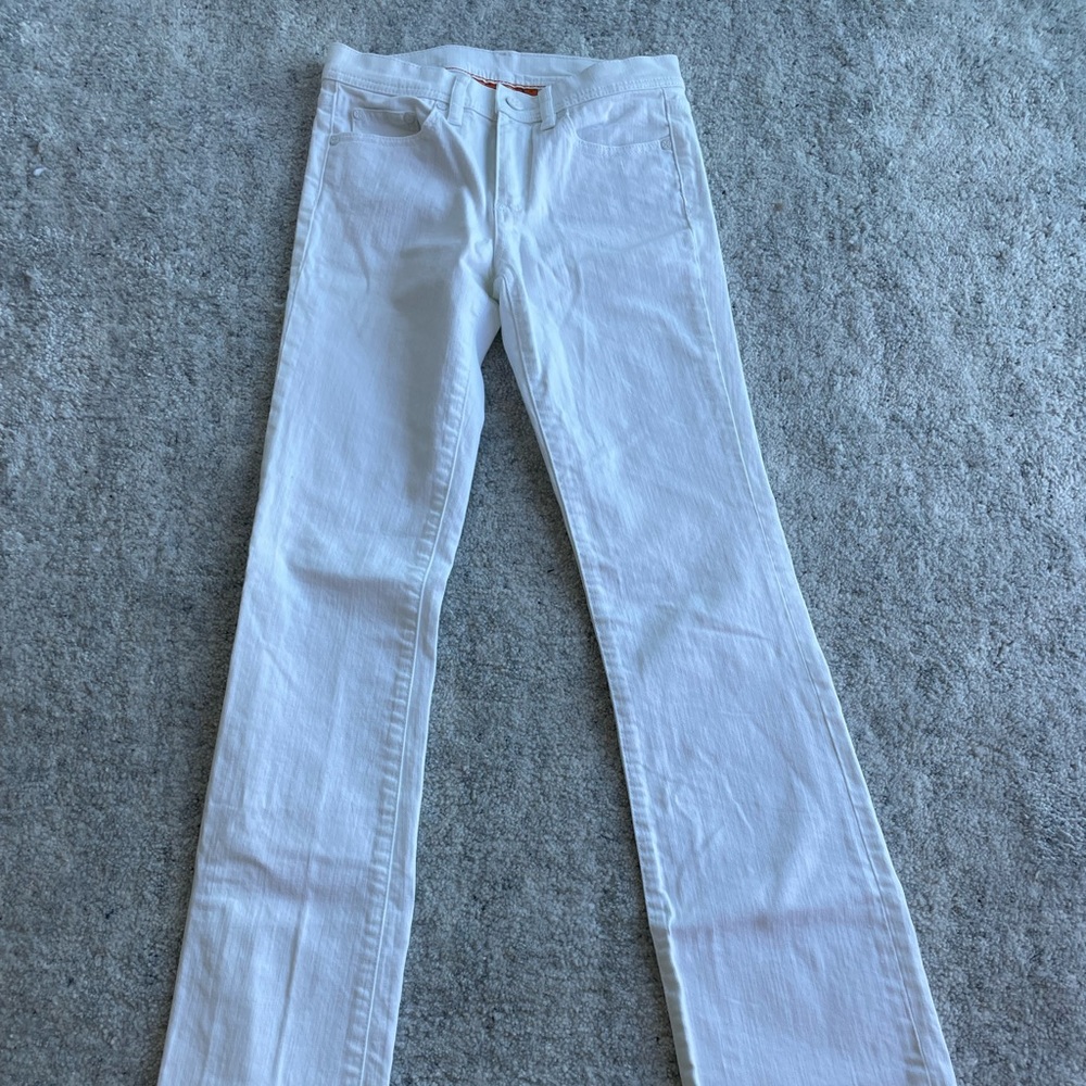 Tory Burch “classic Tory” white jeans